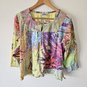 Parsley and sage colorful top